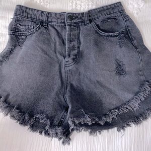 Black Denim Shorts
